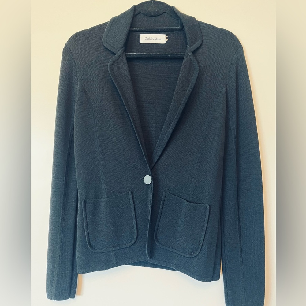 Calvin Klein Women's Black Knit Blazer